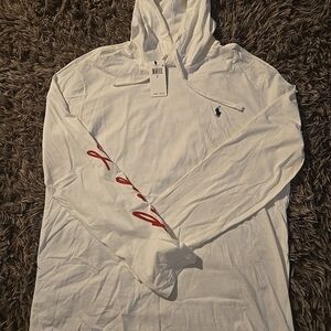 Ralph Lauren White Hooded Shirt Jacket